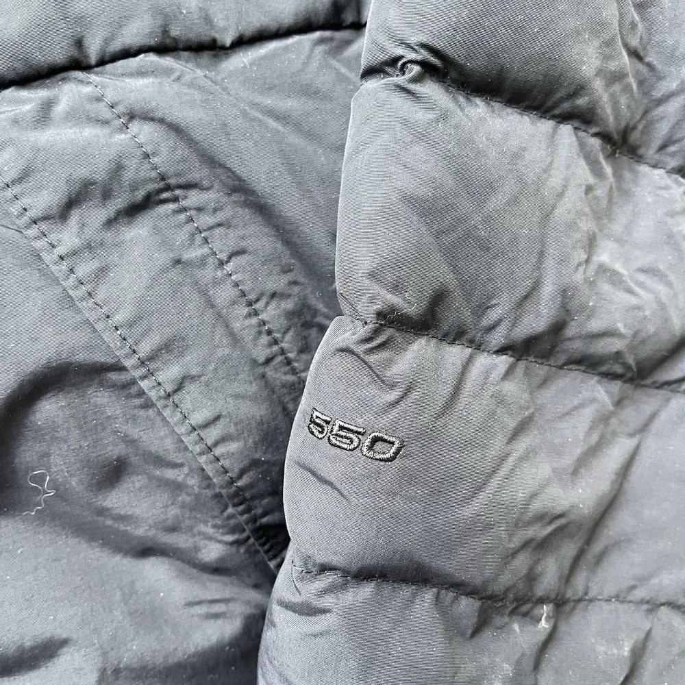The North Face 550 Down Puffer Jacket Hooded Black Mens XL Winter Coat